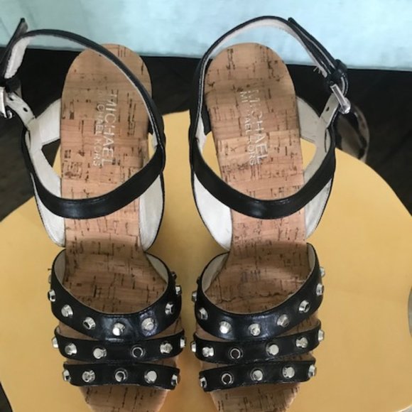 Micheal Kors black studded wedges - Picture 3 of 5